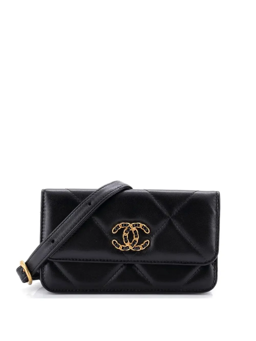 Chanel 19 Belt Phone Holder Bag Quilted #253053C37B